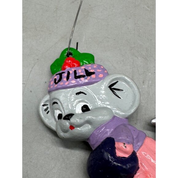VTG Alberta's ceramic mold A-286 girl mouse ice skating ornament 1982 Jill READ - Picture 2 of 7